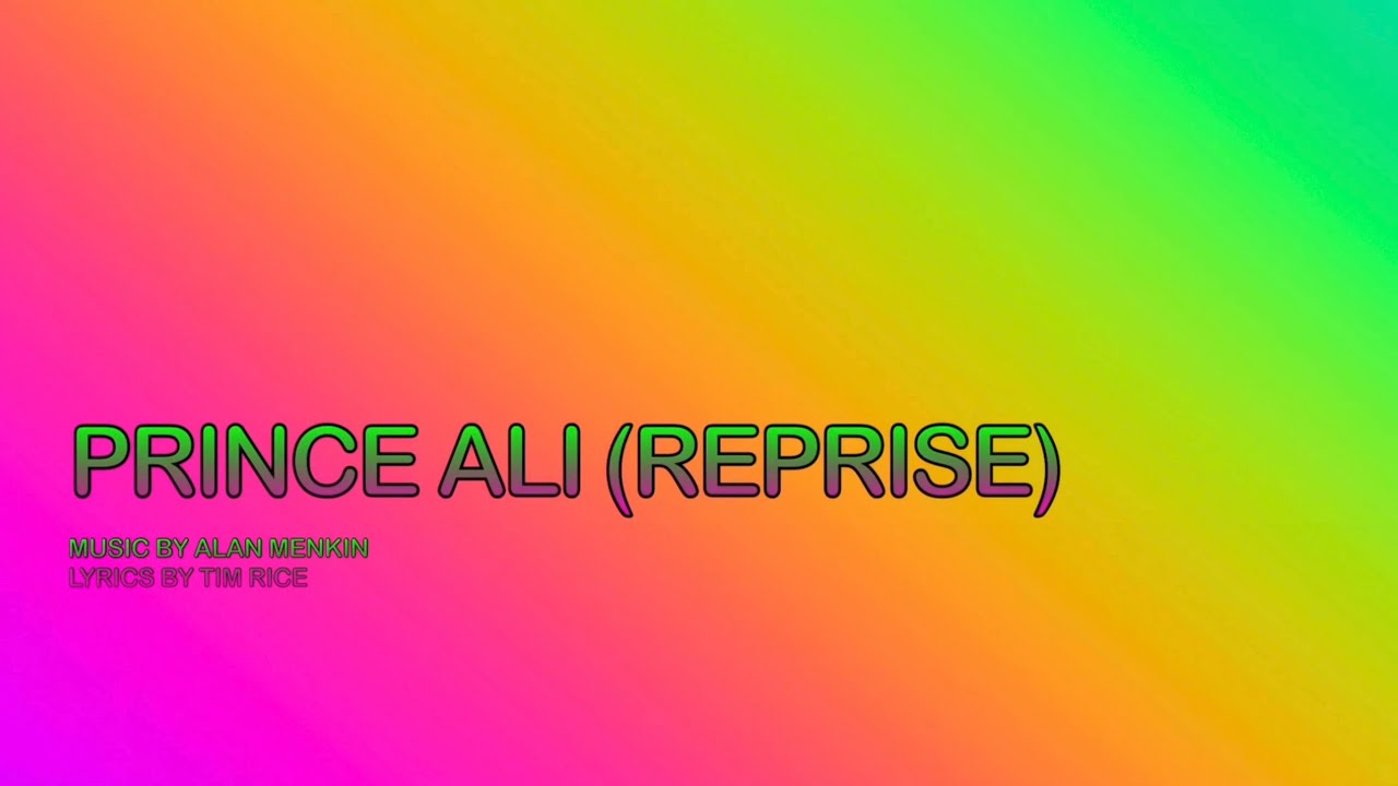 Prince Ali (Reprise) Karaoke - Aladdin (1992)