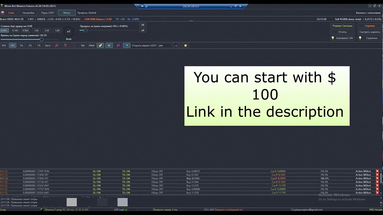 NEW Binance Moon BOT 2021 / Automatic trading bot / Binance Trading Bot