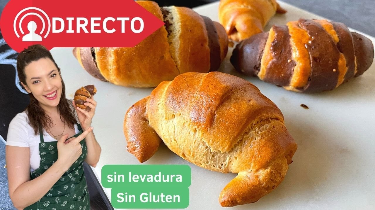 ✅DIRECTO!! Cruasanes Pan sin gluten y SIN LEVADURA , Rápidos y muy fáciles