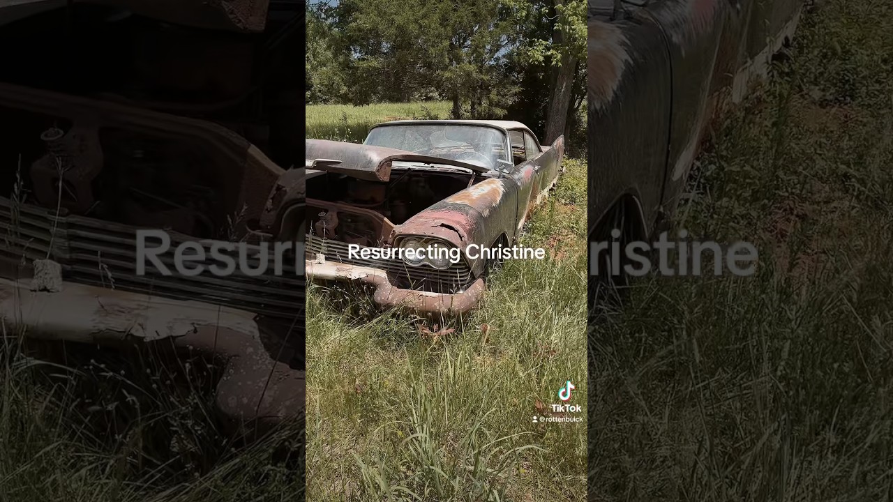 Пытаюсь спасти разрушенный Plymouth 1958 года. #christine #plymouthfury #mopar #wrecked