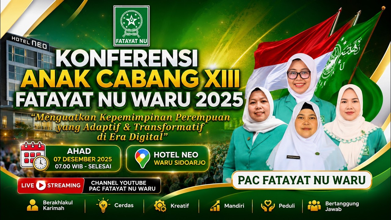 Konferensi Anak Cabang VIII Fatayat NU Waru 2025 di Hotel NEO Waru Sidoarjo