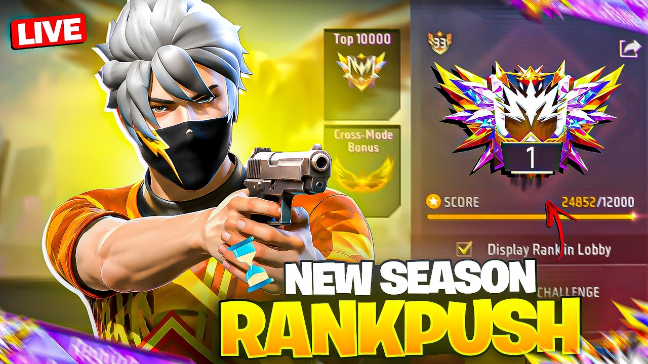 🔴[LIVE] NEW SEASON 53 RANK PUSH ☠️🔥 #freefire  #tushar31 #live