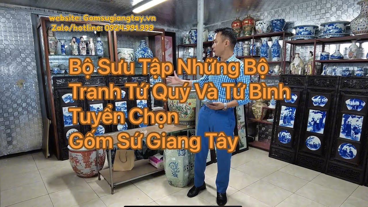 Bộ Sưu Tập Tranh Tứ Quý Gốm Sứ Giang Tây Tuyển Trọn
