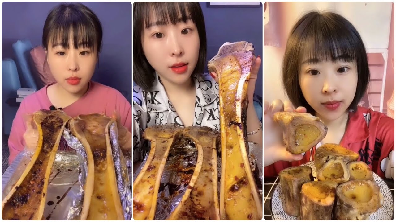 ASMR MUKBANG CHINA EAT BEEF BONE MARROW, THÁNH ĂN TUỶ XƯƠNG CAY, 吃牛骨髓, 골수를 먹다 #75