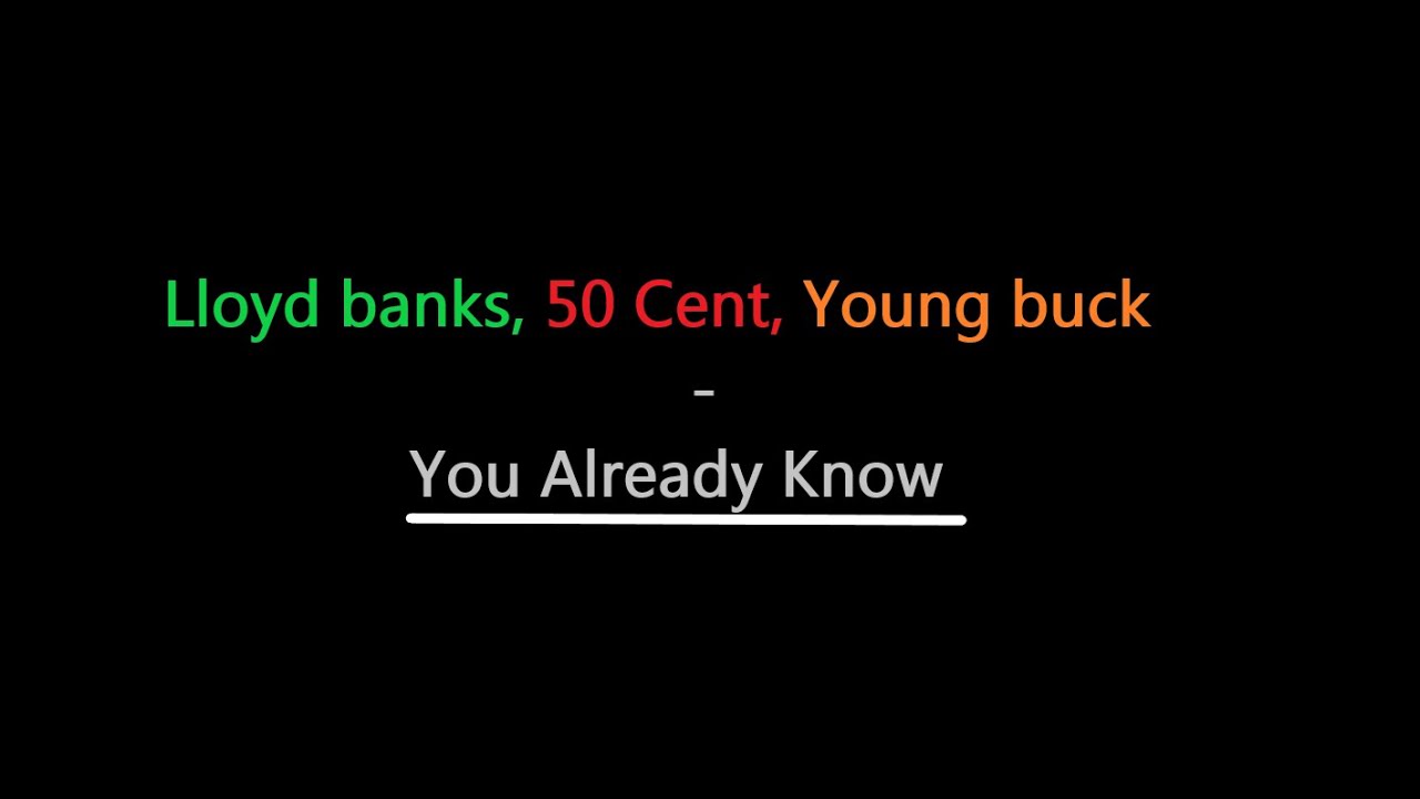 Lloyd banks, 50 Cent, Young buck - You already know (lyrics)