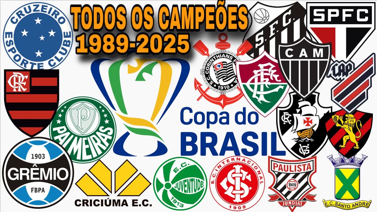 TODOS OS CAMPEÕES DA COPA DO BRASIL 1989-2025 - CAMPEONES DE COPA DO BRASIL 1989-2025