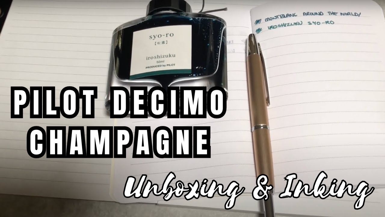 Pilot Decimo Fountain Pen Unboxing and Ink Filling with Iroshizuku Syo-ro (Unintentional ASMR)
