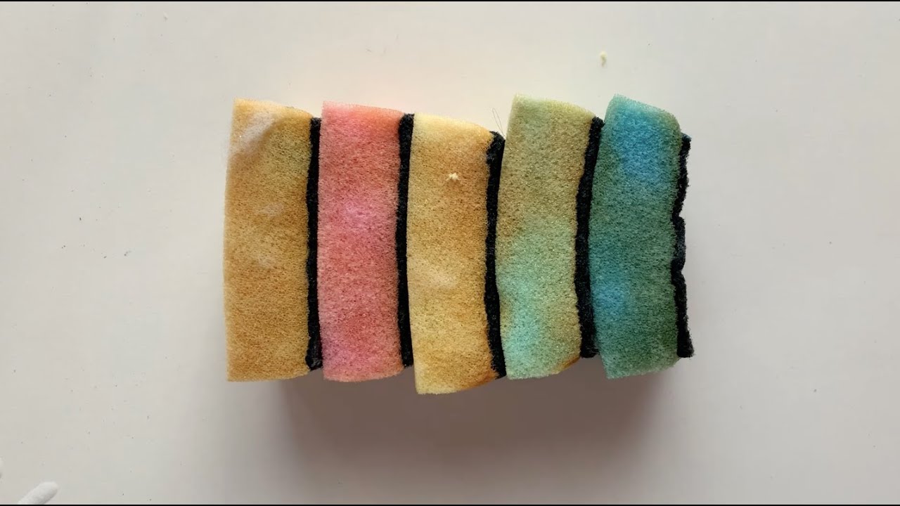 🧡 ASMR 🧡 Soapy bleached bulk sponge ripping + clean scours off