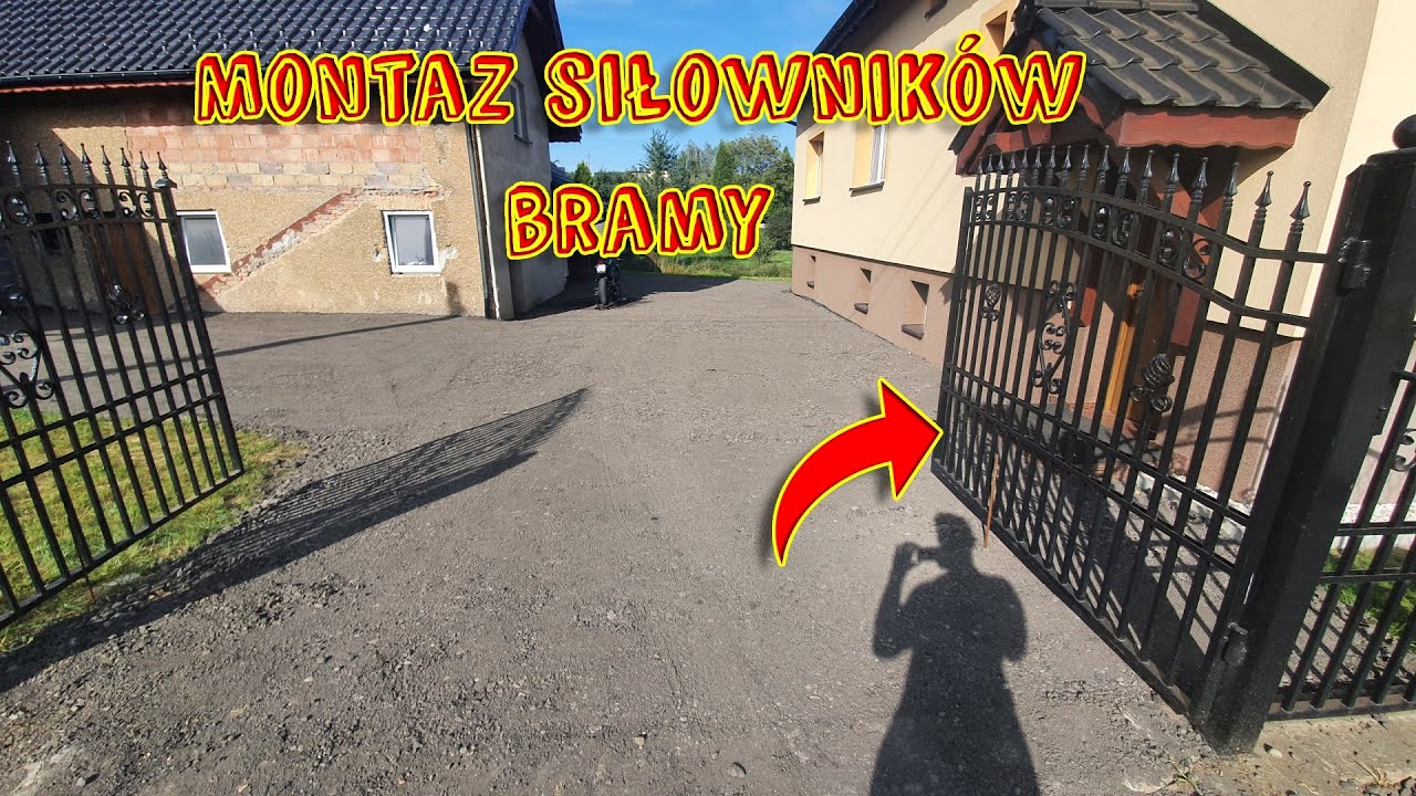 Montaż siłowników bramy dwuskrzydłowej, coś innego niż BMW