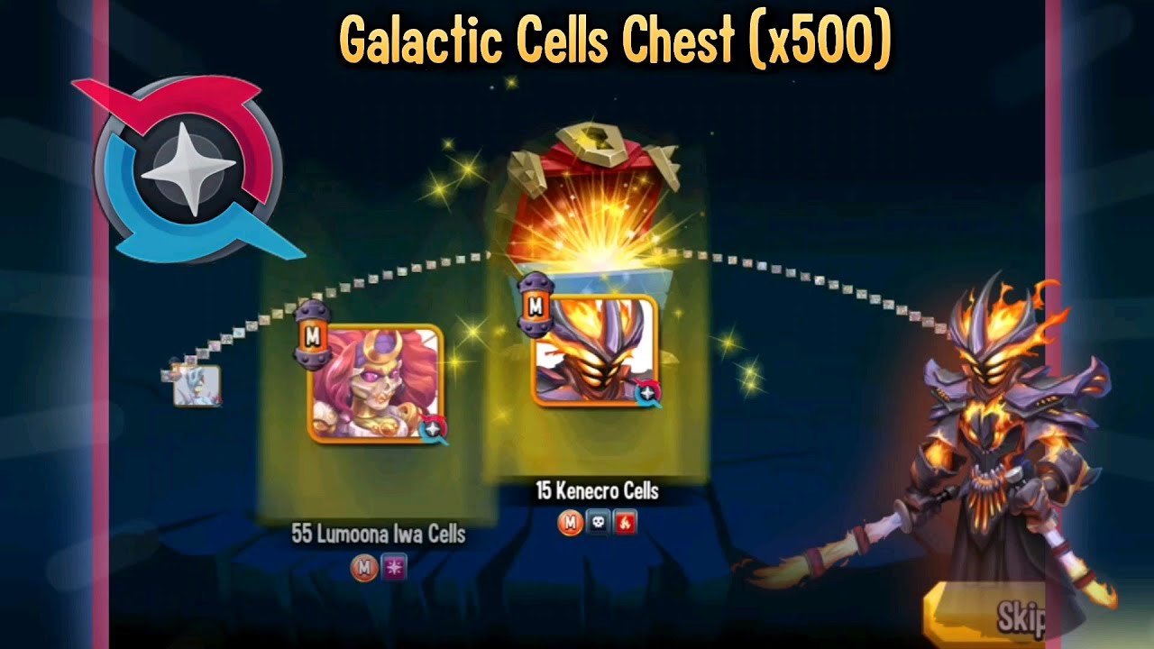 500 Galactic Chest opening | Monsterwood Cells Chests  (Monster Legends)