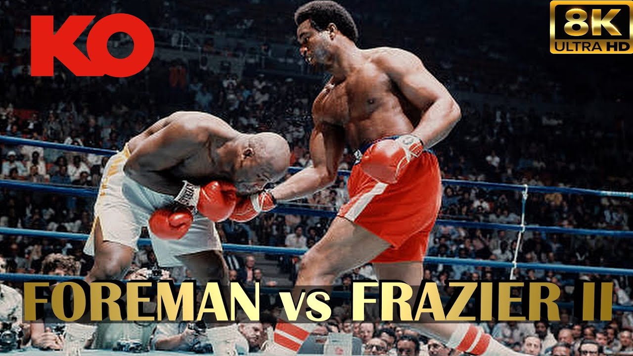 George Foreman vs Joe Frazier II | BRUTAL KNOCKOUT | 8K Ultra HD
