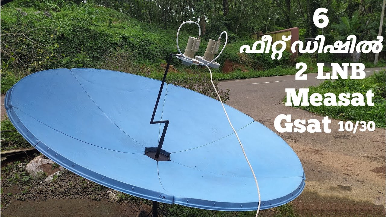 Multi satellite tracking on 6 feet c band dish antenna. Measat 3/3a@91.5° E+ G sat 10/30@83°E