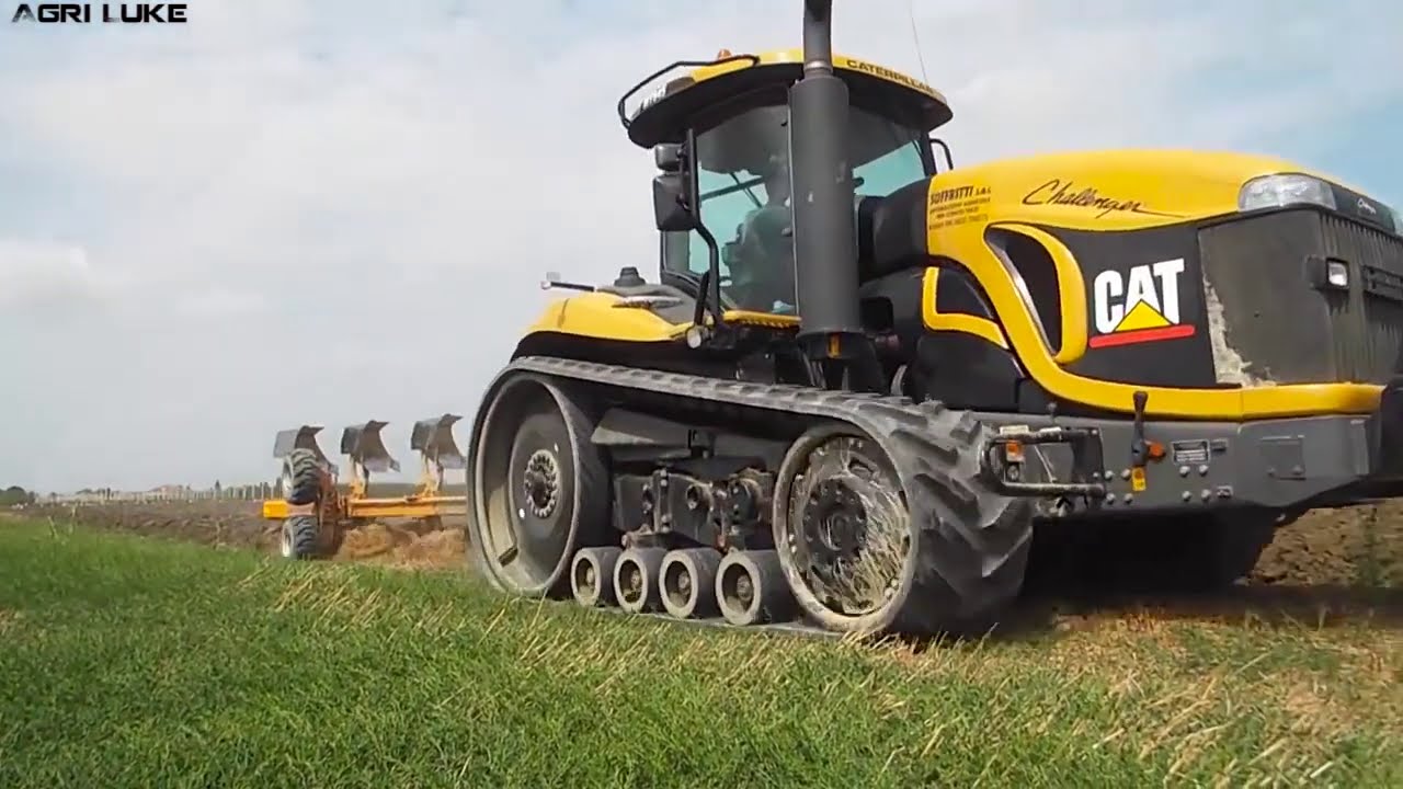 Caterpillar MT845 plowing the field
