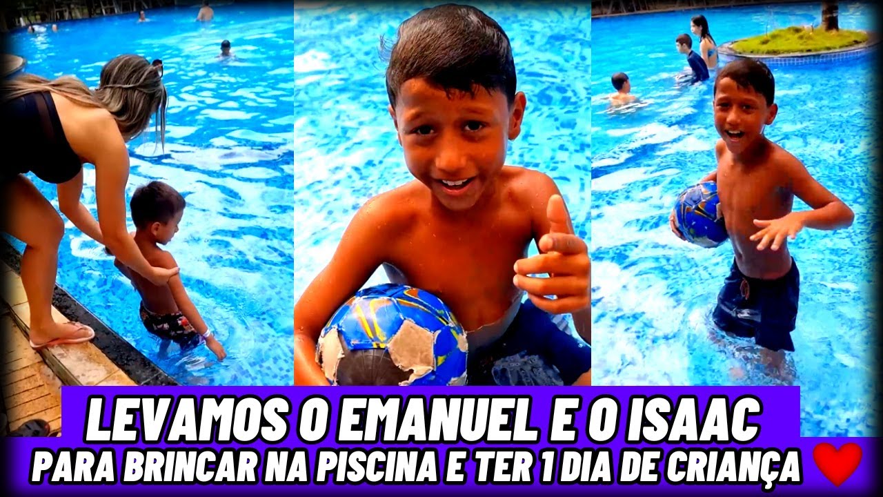 Levamos o Emanuel e o Isaac para Brincar na Piscina e ter 1 Dia de Criança ❤️