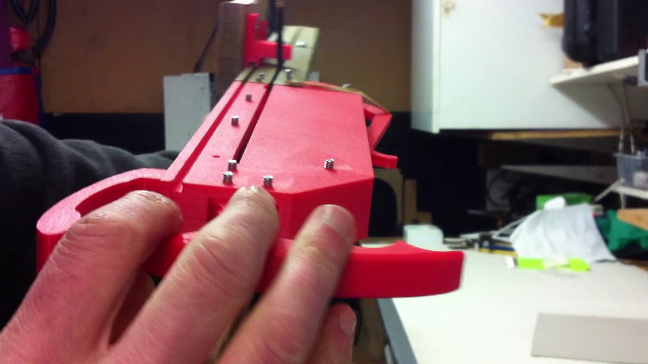 3D printed zombie apocolype modular 10 shot repeating bow with adjustable draw length.