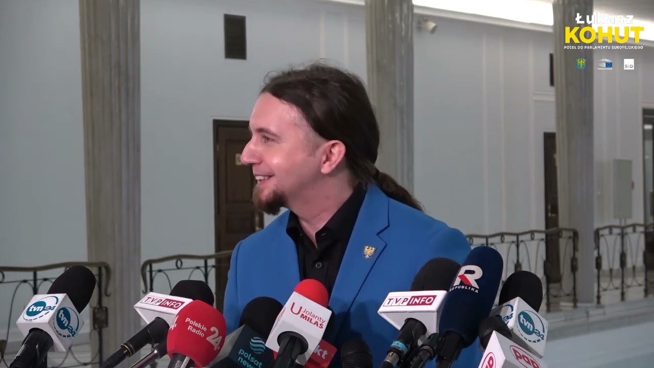 Łukasz KOHUT - Konferencja prasowa w Sejmie w sprawie języka śląskiego