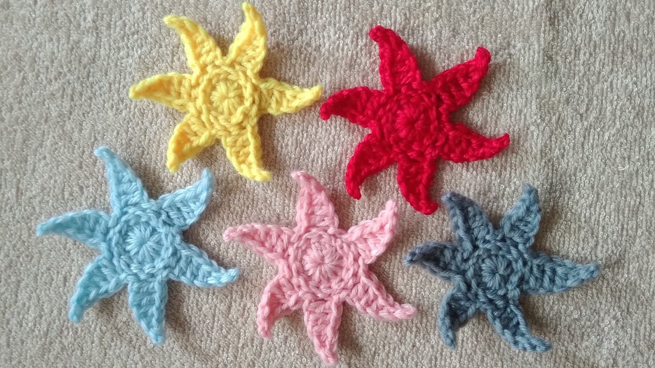 🧞Genie's YOU'RE A STAR!😊: Crochet 🌟Six-Point Star Motif🌟 #crochetstar  #crochetmotiftutorial