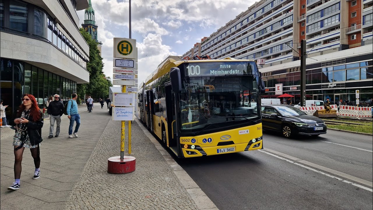 Mitfahrt in 147 von U-Unter den Linden bis U-Reinickendorfer Straße in E-Solaris GE25 5602