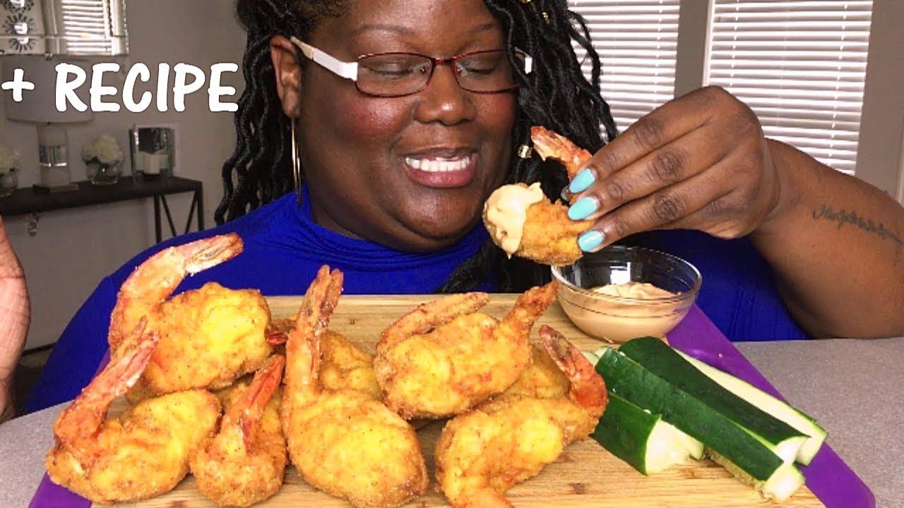 CAJUN STUFFED SHRIMP WITH CRAB 먹방 MUKBANG + RECIPE