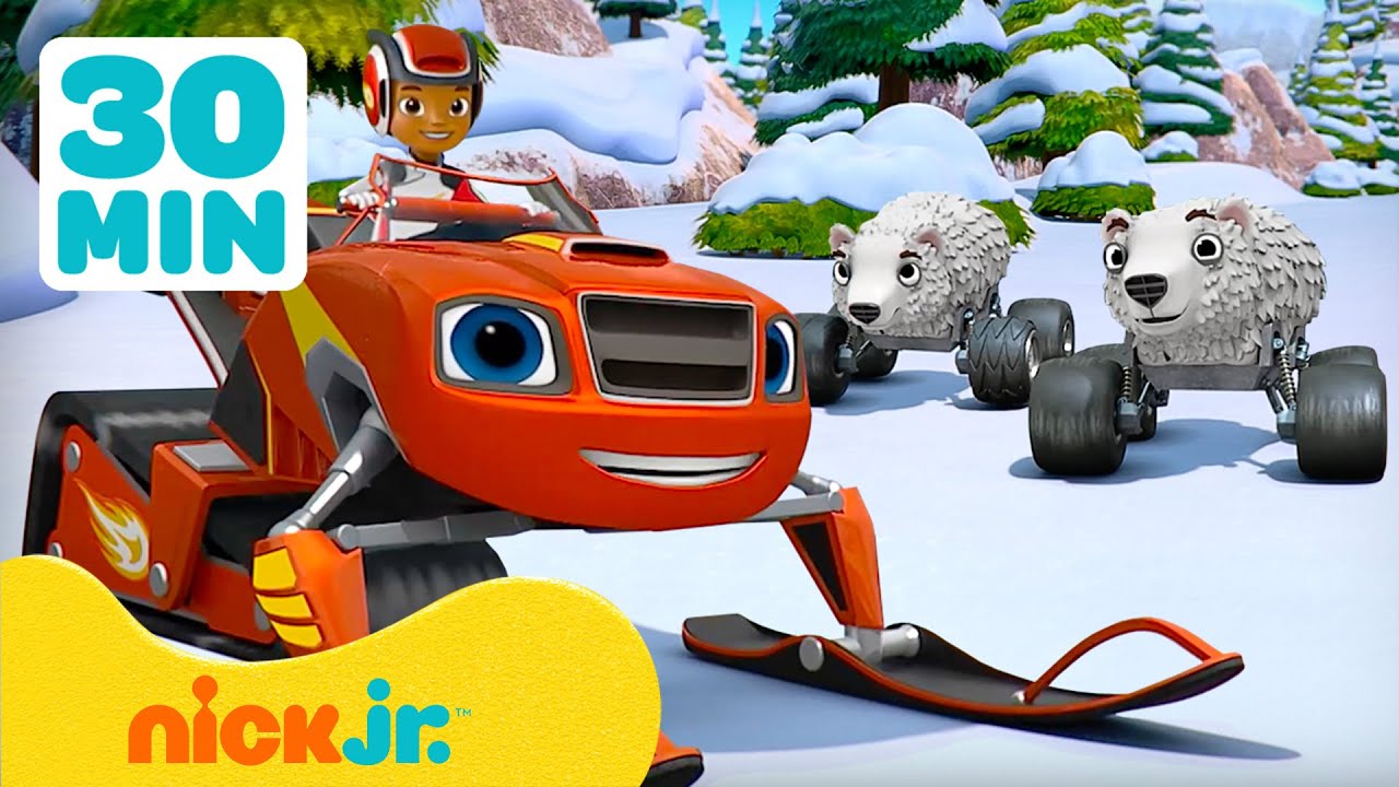 Blaze | ¡Las Transformaciones de NIEVE de Blaze! 🛷 ¡Con Blaze Motonieve y Más! | Nick Jr. en Español
