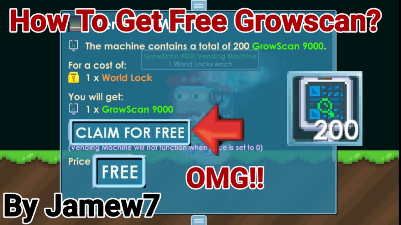 How To Get FREE Growscan! [FREE] OMG | Growtopia | Jamew7