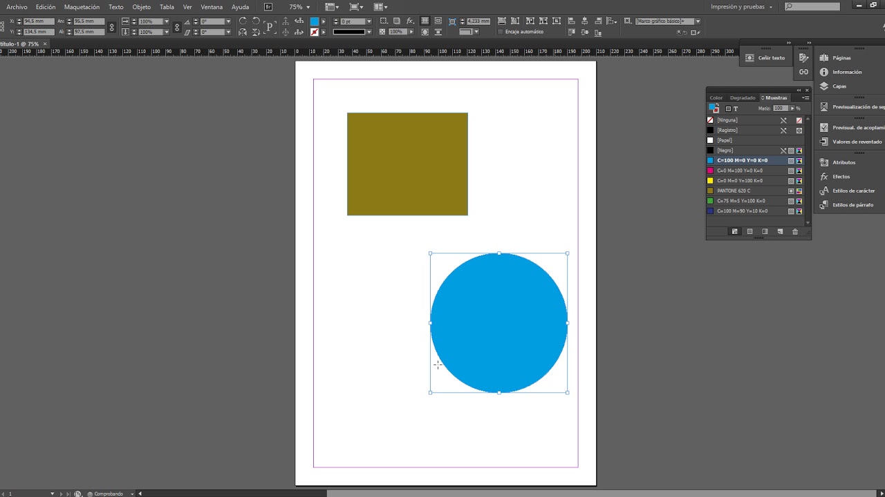 Edición de colores en Indesign