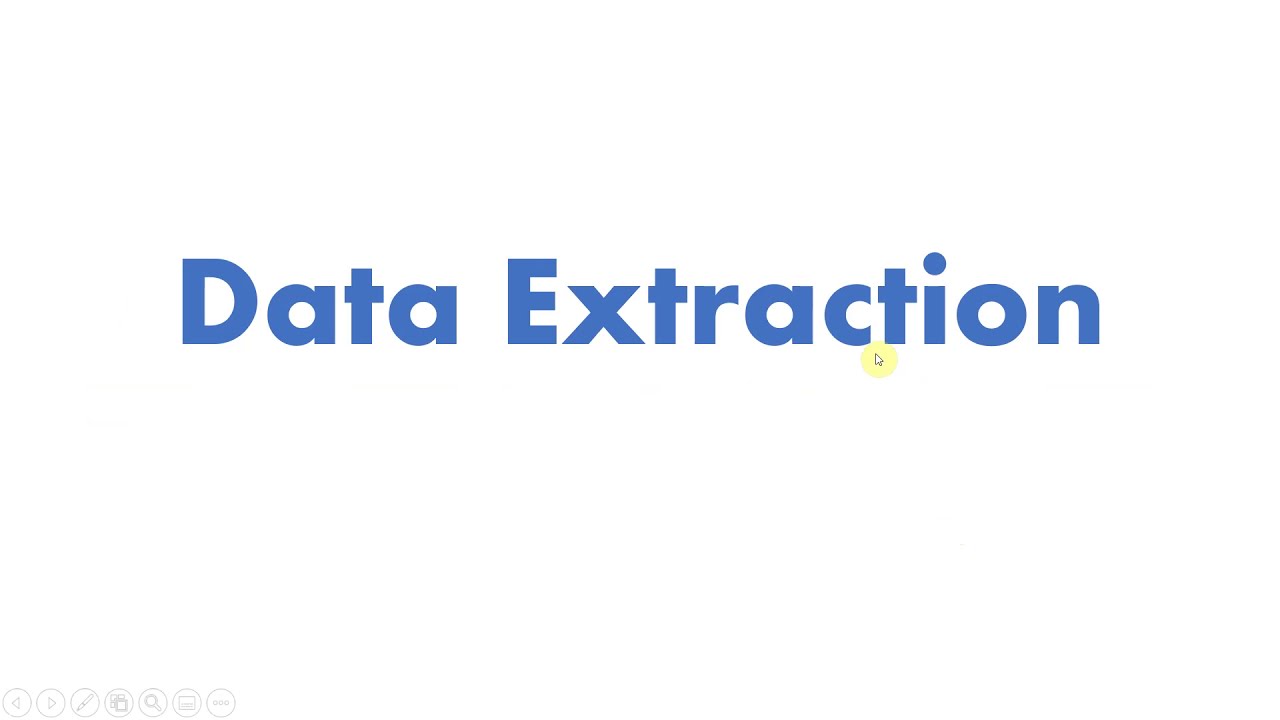Systematic reviews - Data Extraction (Arabic)