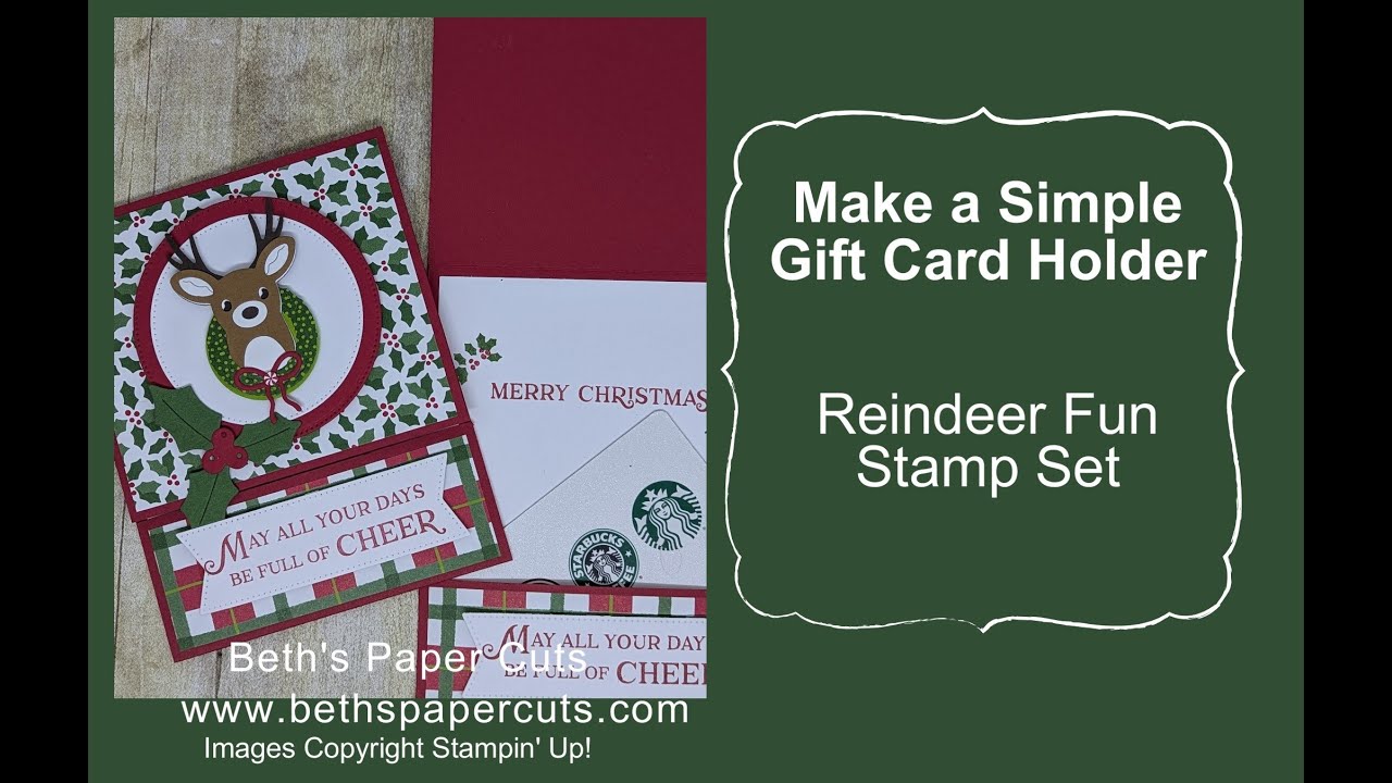 Make a Simple Gift Card Holder - Reindeer Fun