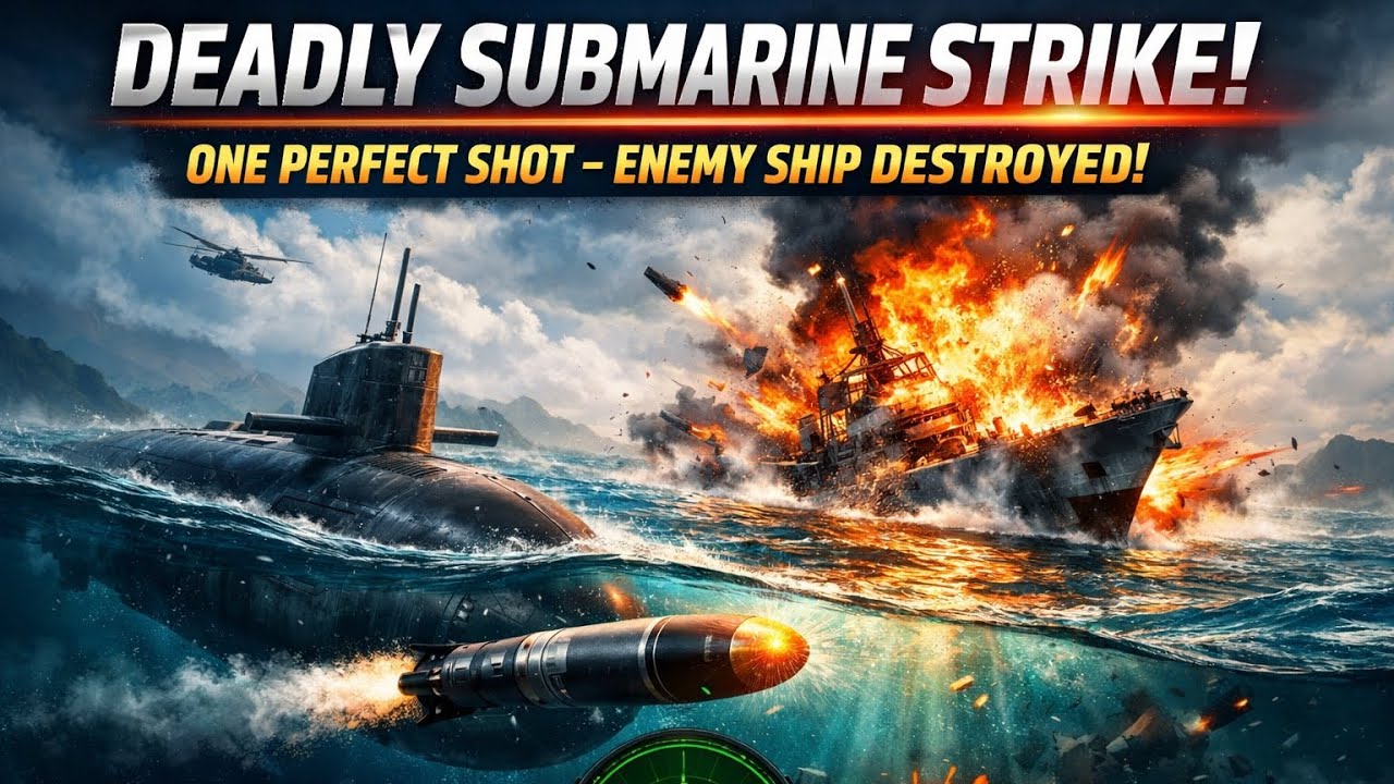 Deadly Submarine Strike 💥 | One Perfect Shot – Enemy Ship Destroyed!