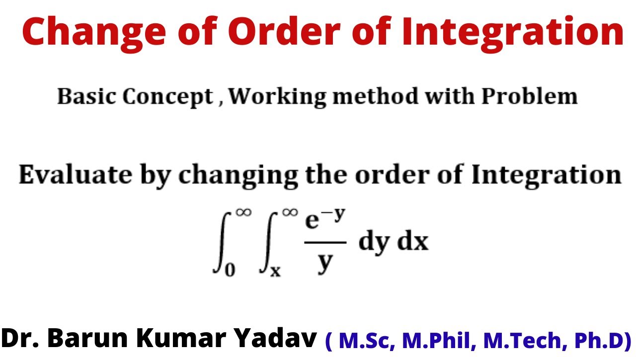 Change of order of Integration in Hindi | double integral | Multiple integral | part 14 |Barun maths