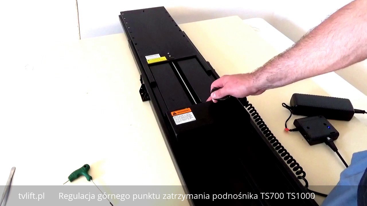TS700 TS1000 Regulacja górnego punktu zatrzymania podnośnika