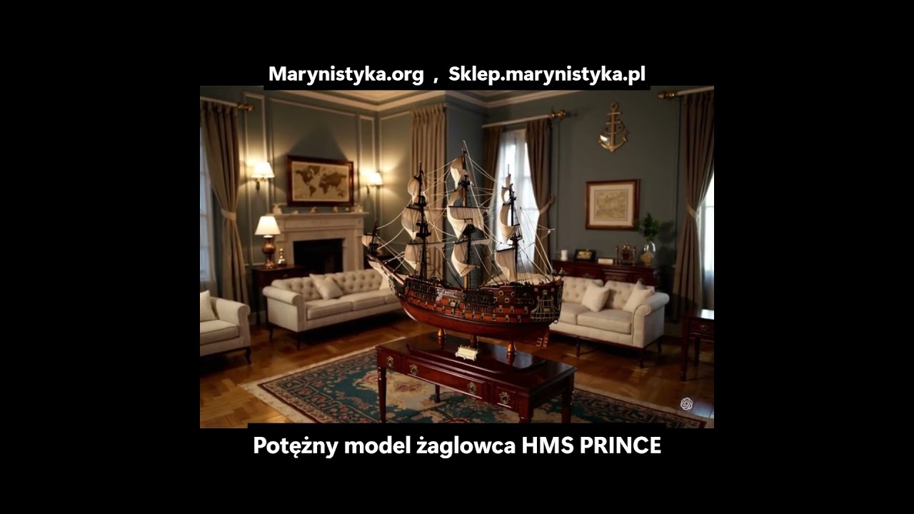 Ekskluzywny Model żaglowca HMS Prince: Brytyjski Okręt - Prestiżowy Prezent Marynistyczny [96cm]