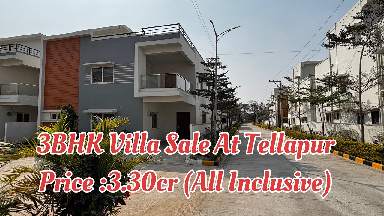 3BHK Villa Tellapur | Hyderabad | Gated Community | Brand New | Low price | Near Financial district 