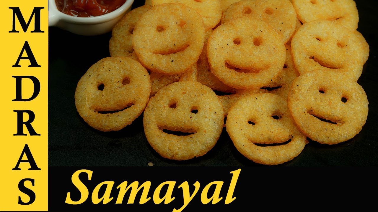 Potato Smiley Recipe in Tamil | How To Make Potato Smiley | Homemade Crispy Smiley Recipe