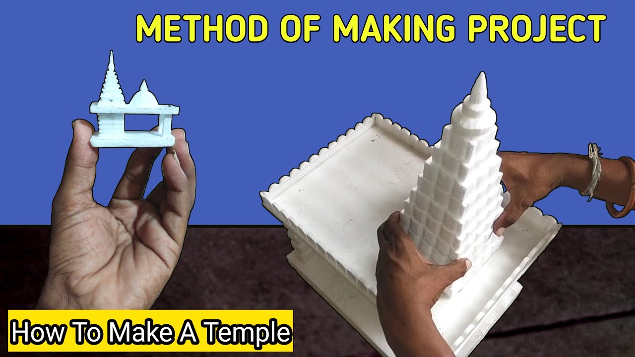 Thermocol temple making at home | How to make a temple