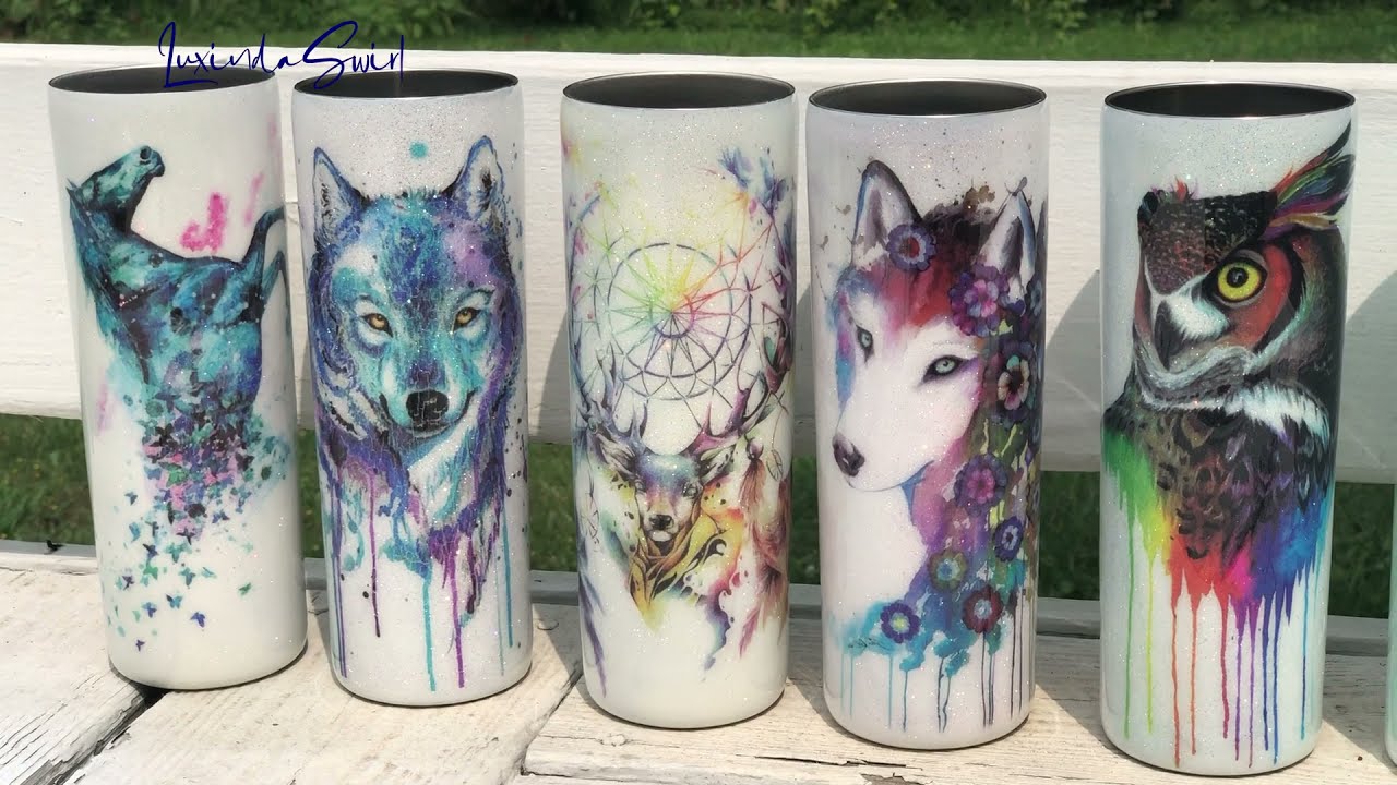 Glitter in the Resin, Smooth Surface for Gorgeous Tattoo - Follow-Up on 7-Tumbler Order