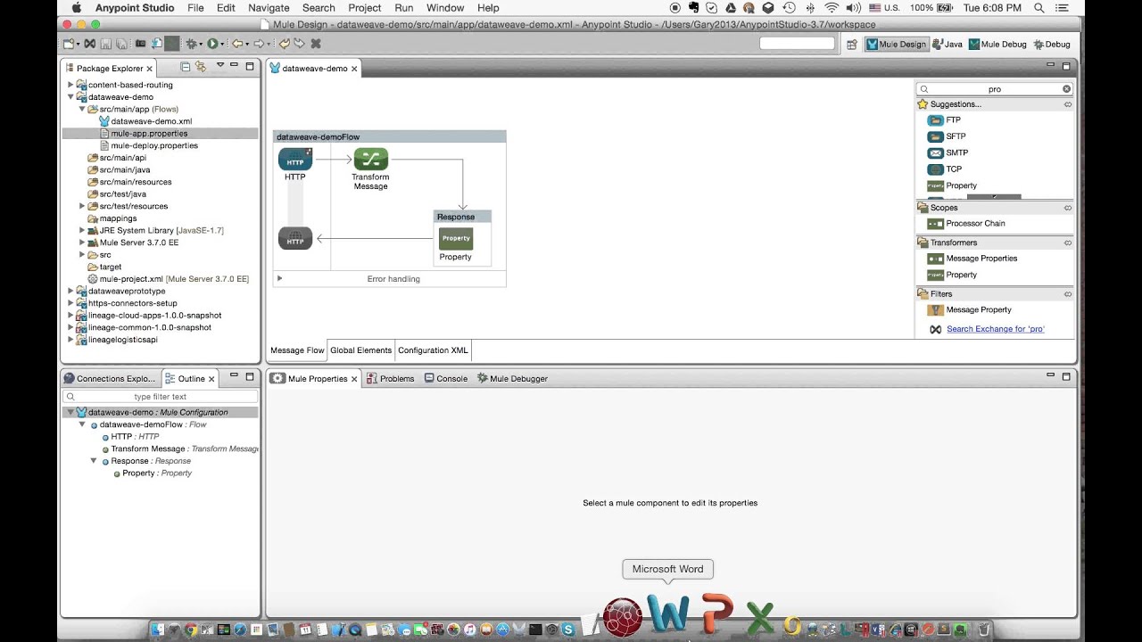 Introduction To Mule Application Development:  Part VI -  DataWeave   Part One