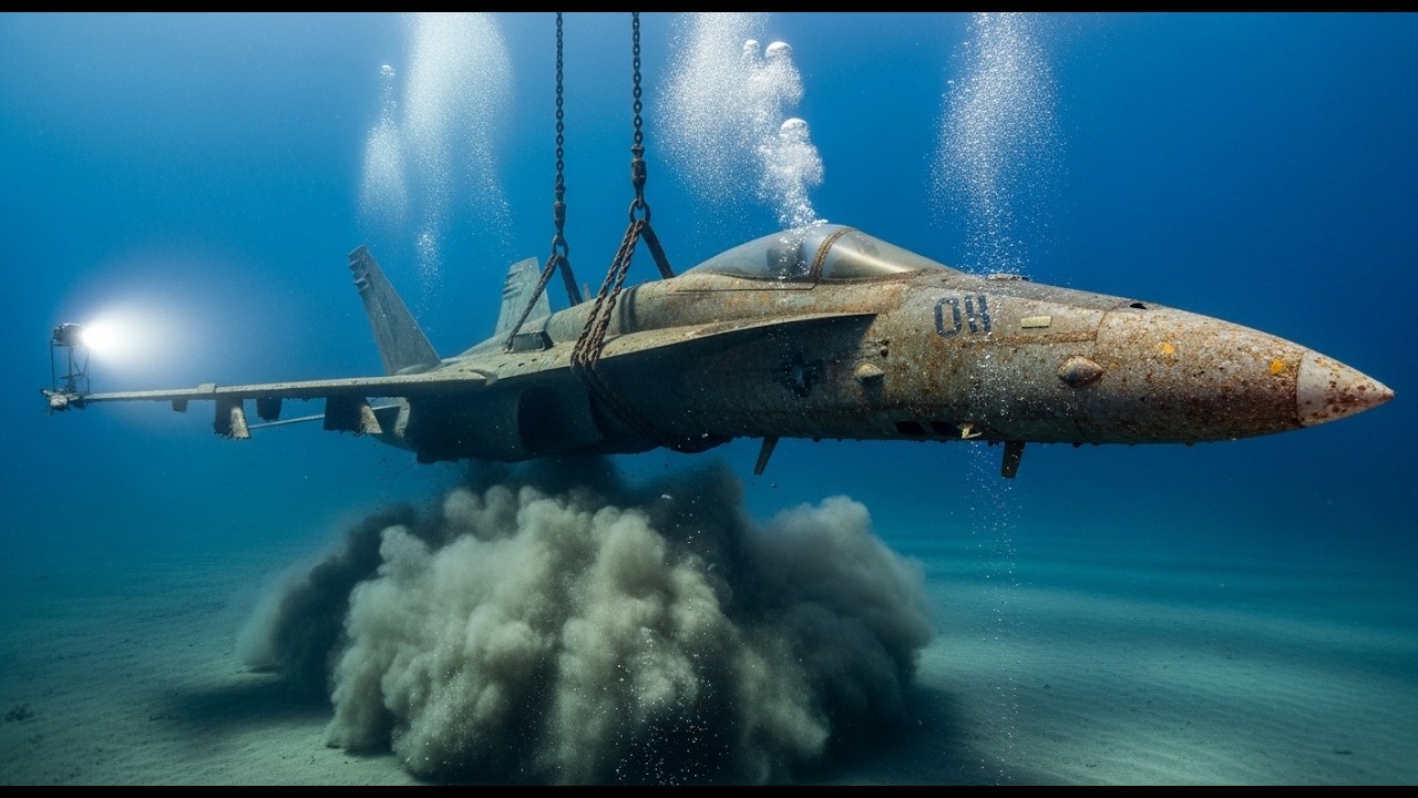 Lost in the Deep for Decades – F/A-18C Hornet Pulled from Abyss & Reborn! 🌊✈️🔥