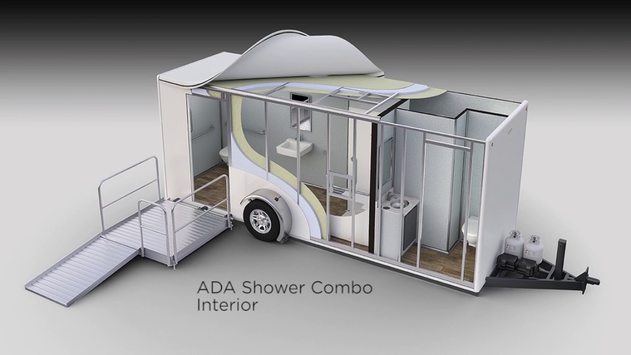 Ada Shower Combo & ADA-2 Restroom Trailer Walk Through
