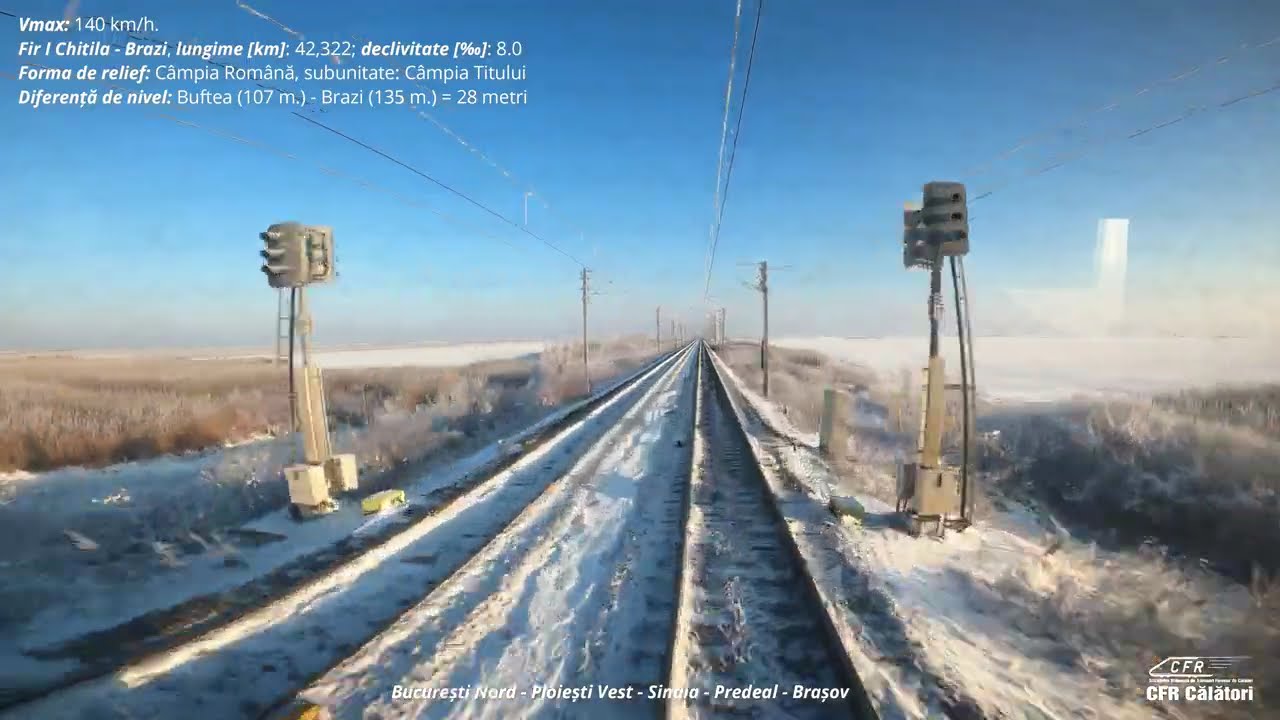 🚂🚃🚃🚃 Cab View București Nord - Brașov, 🛤️🍁⛰️ CFR Călători 🚂🚃🚃🚃🚃🚃🚃🚃