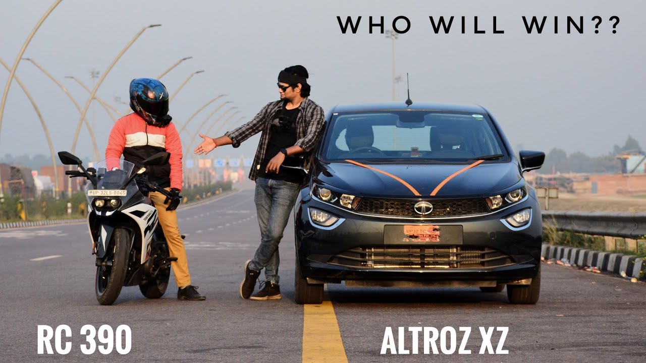 KTM RC 390 Vs Tata Altroz XZ | Long Race | Who Will Win? | Interesting