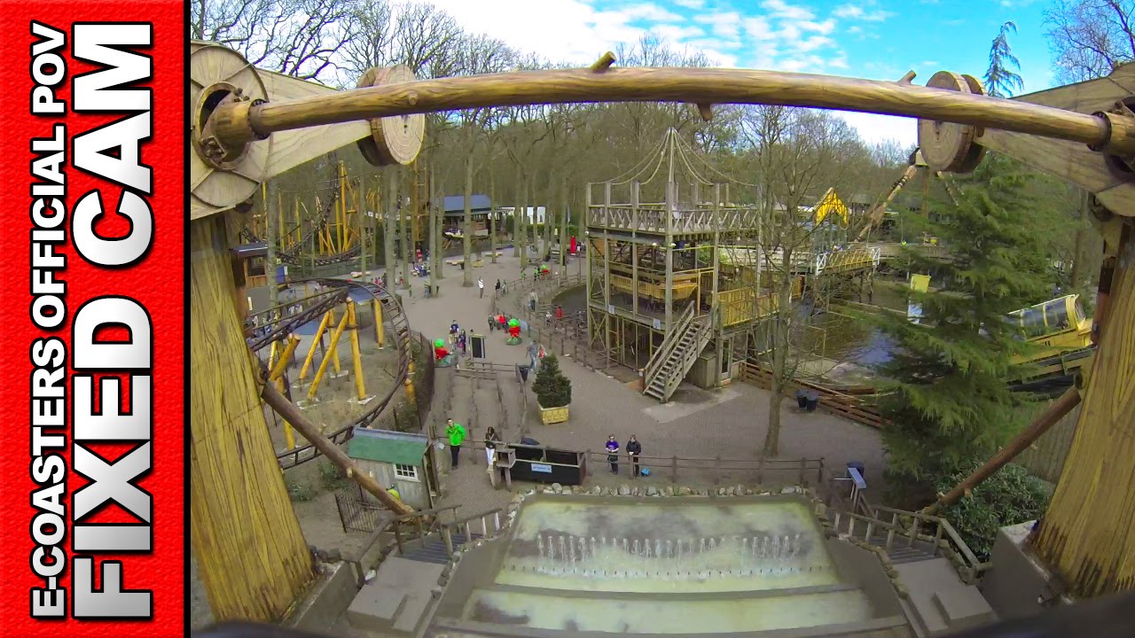 Water Spin Duinrell - Attraction POV On Ride Top Spin Huss Flat Ride (Theme Park Netherlands)
