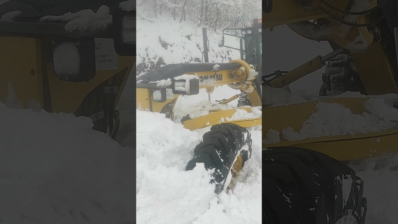 Bingöl kiğıda karla mücadele #komatsu 555