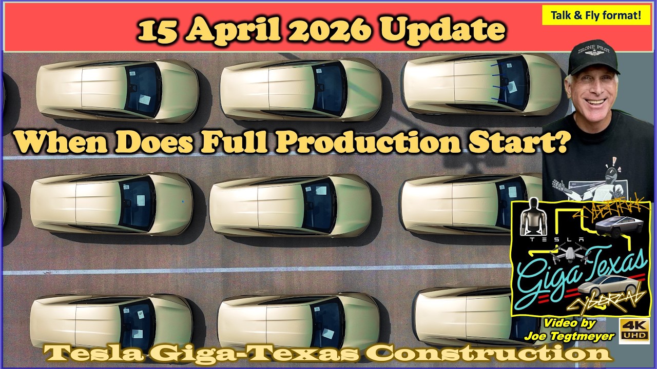 N Campus, E Chip Fab Area Prep, 60+ Cybercabs & Model Ys! 15 Apr 2026 Giga Texas Update (07:20AM)