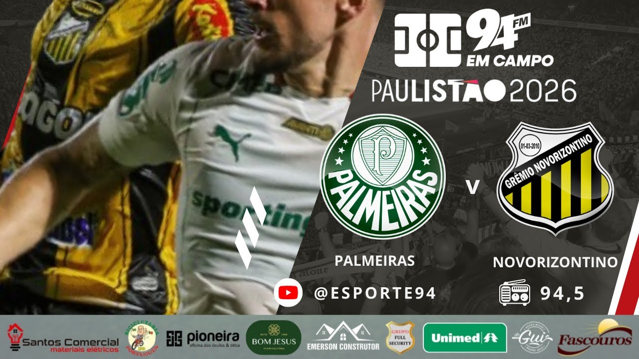 🔥 PALMEIRAS X NOVORIZONTINO – Decisão do Paulistão - Ao vivo