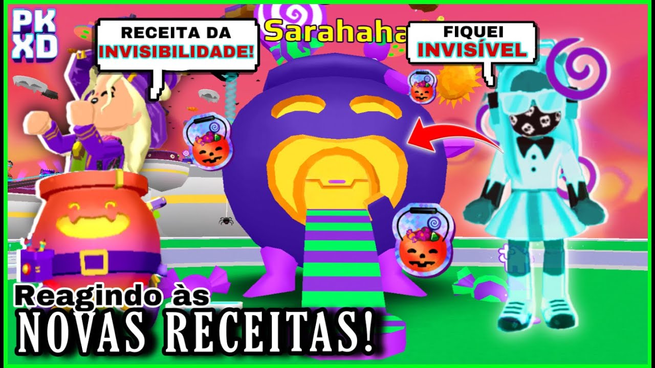 REAGINDO a NOVA CASA CALDEIRÃO | CONSEGUI FICAR INVISÍVEL com a NOVA RECEITA de HALLOWEEN no PK XD 😱