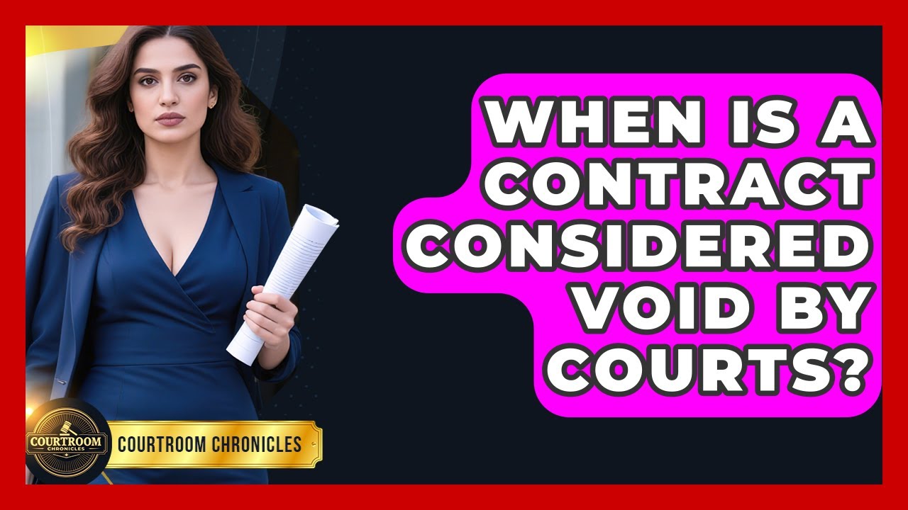 When Is A Contract Considered Void By Courts? - Courtroom Chronicles