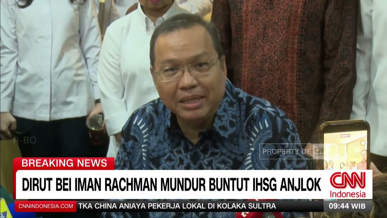 BREAKING NEWS Direktur Utama BEI Iman Rachman Mengundurkan Diri