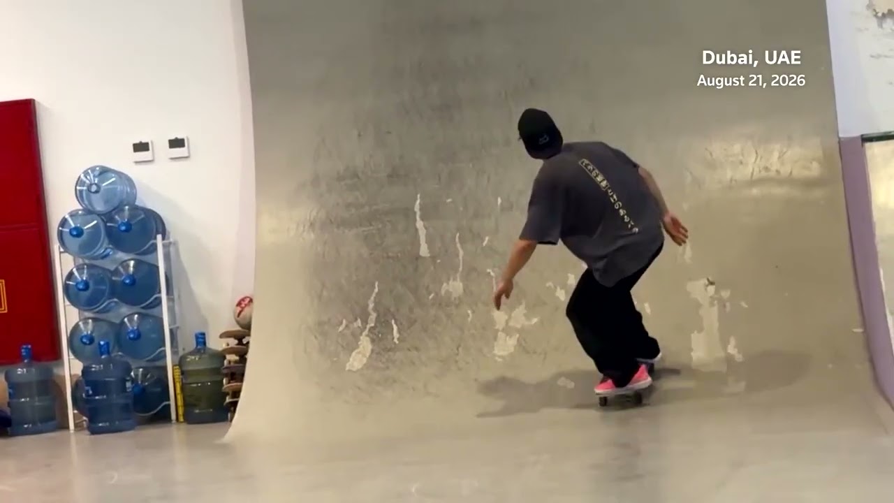 Dubai skateboarders move indoors to escape summer heat