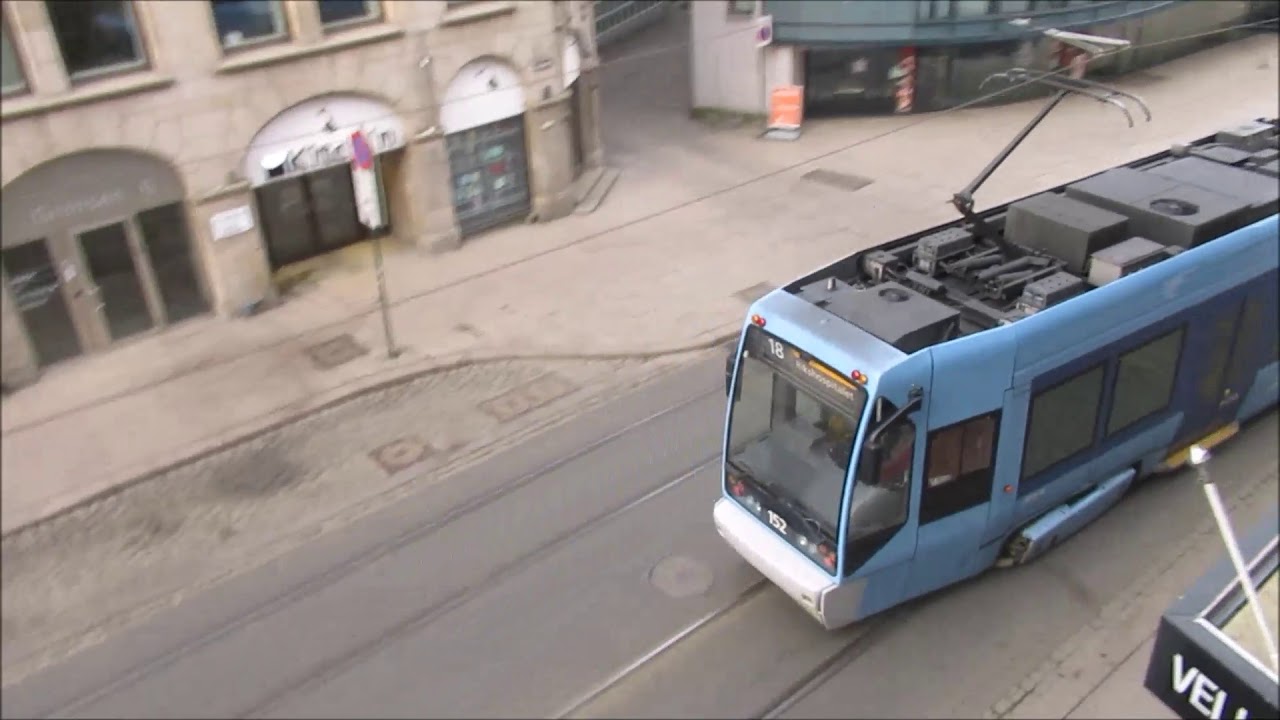 Trams in Oslo - Strassenbahnen - Villamos - Trikken - Ruter - Ligh rail - רכבת קלה